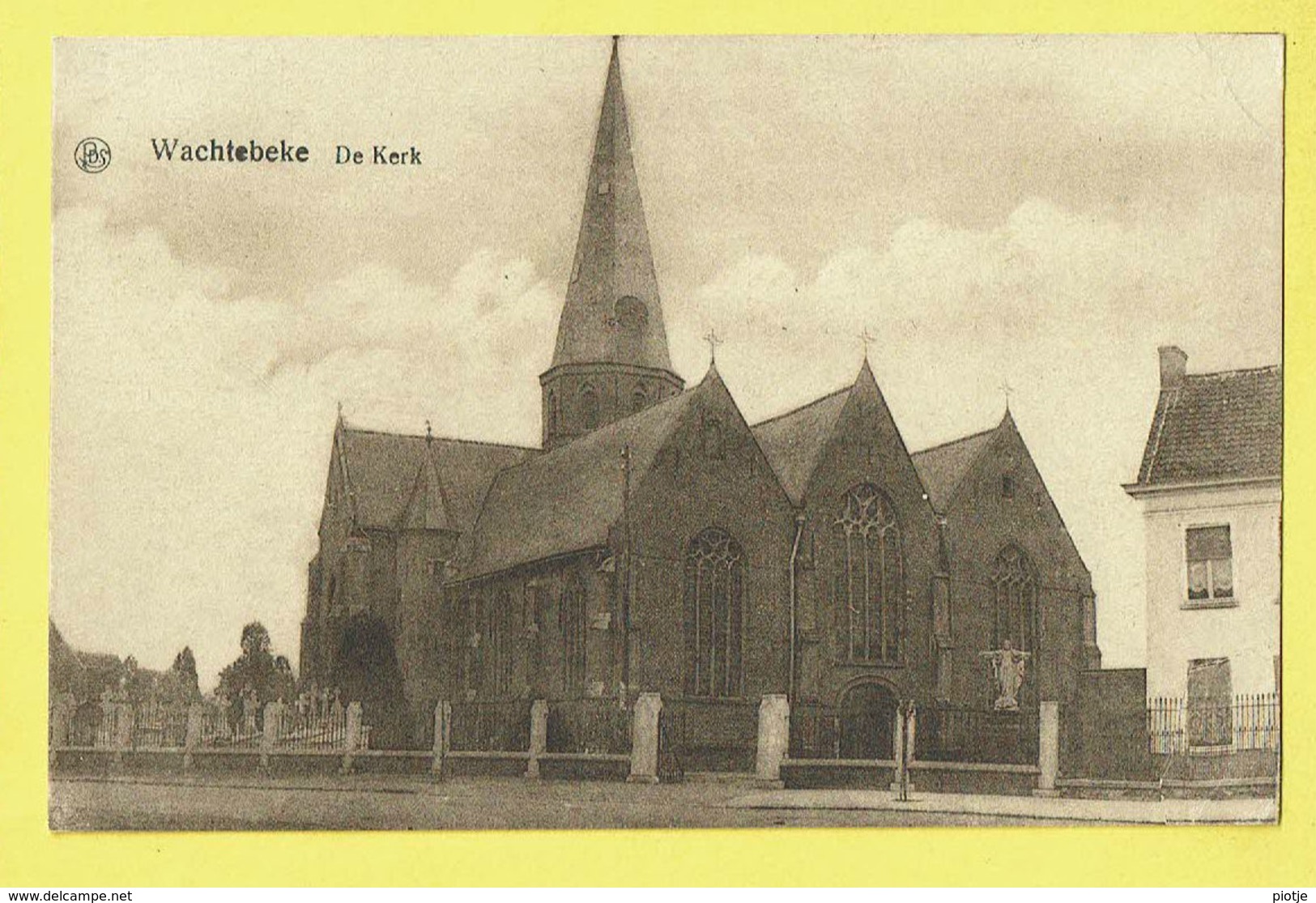 * Wachtebeke (Oost Vlaanderen) * (PDS - A. De Clercq) De Kerk, L'église, Church, Kirche, Cimétière, Kerkhof, Rare, Old - Wachtebeke