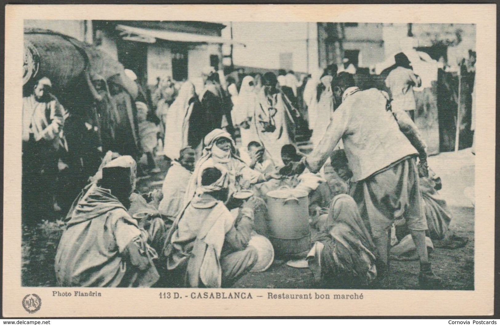 Restaurant Bon Marché, Casablanca, C.1920 - Flandrin CPA - Casablanca