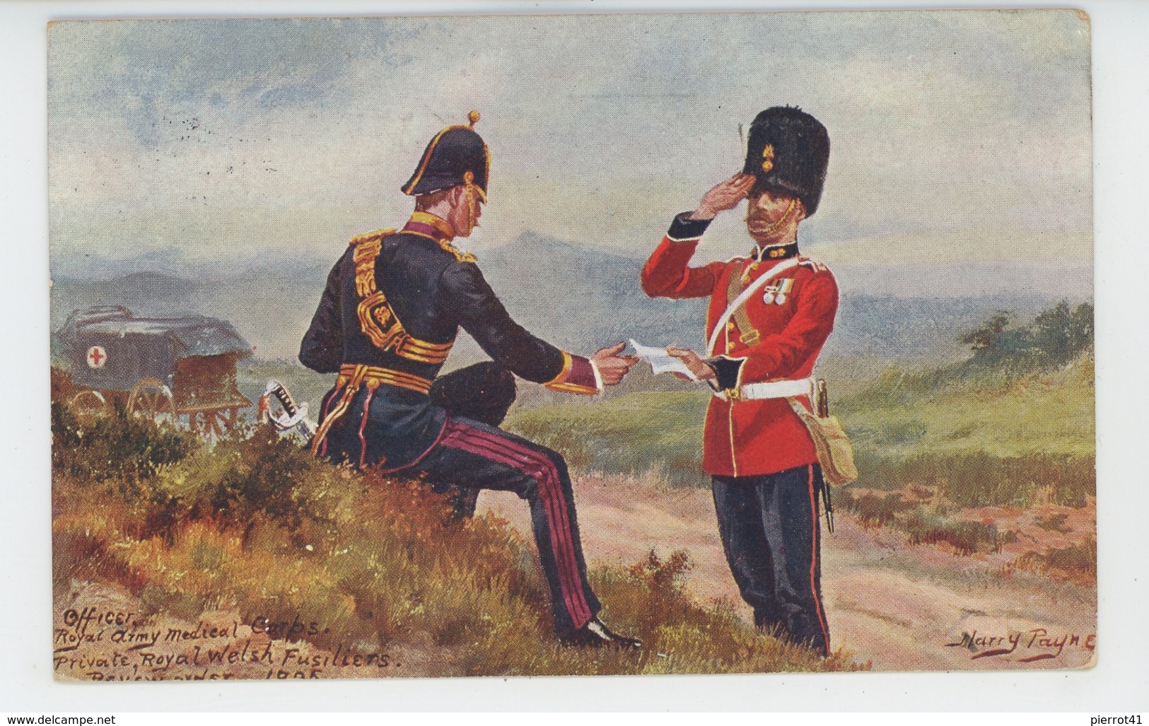 MILITARIA - ROYAUME UNI - ENGLAND - Officer Royal Army Medical Corps - Private Royal Welsh Fusiliers - By HARRY PAYNE - Regiments