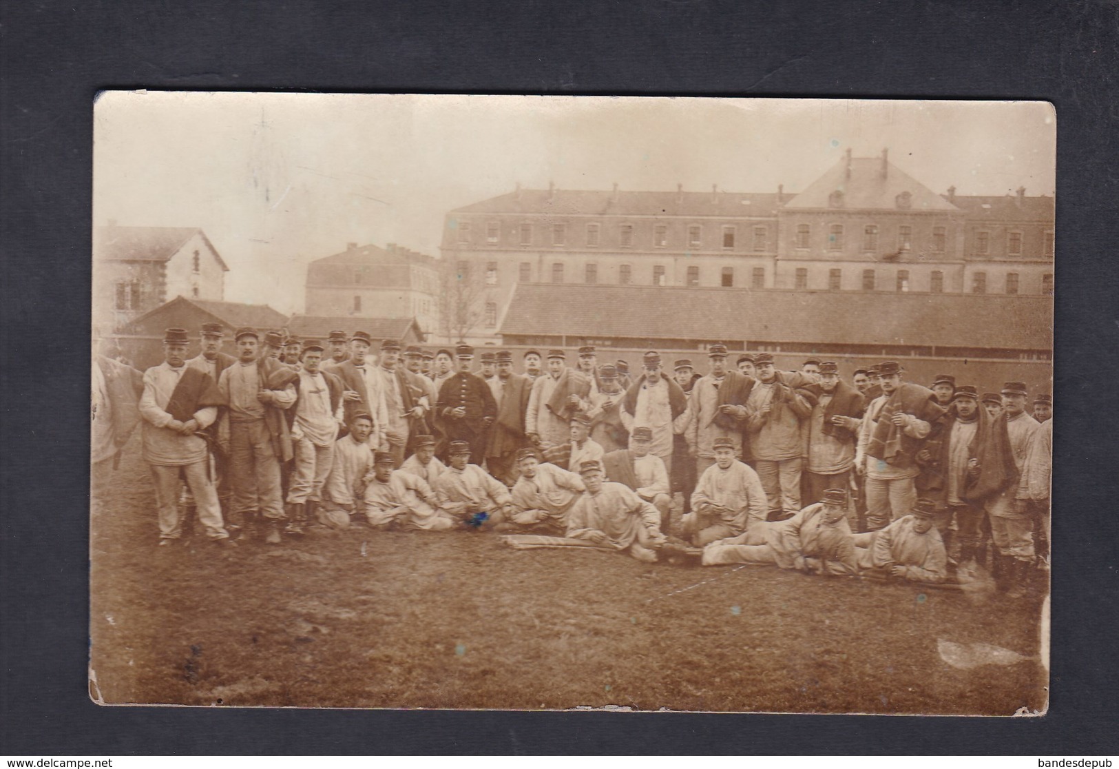 Carte Photo Perrin Nancy Militaria Groupe De Militaires Caserne Molitor - Nancy