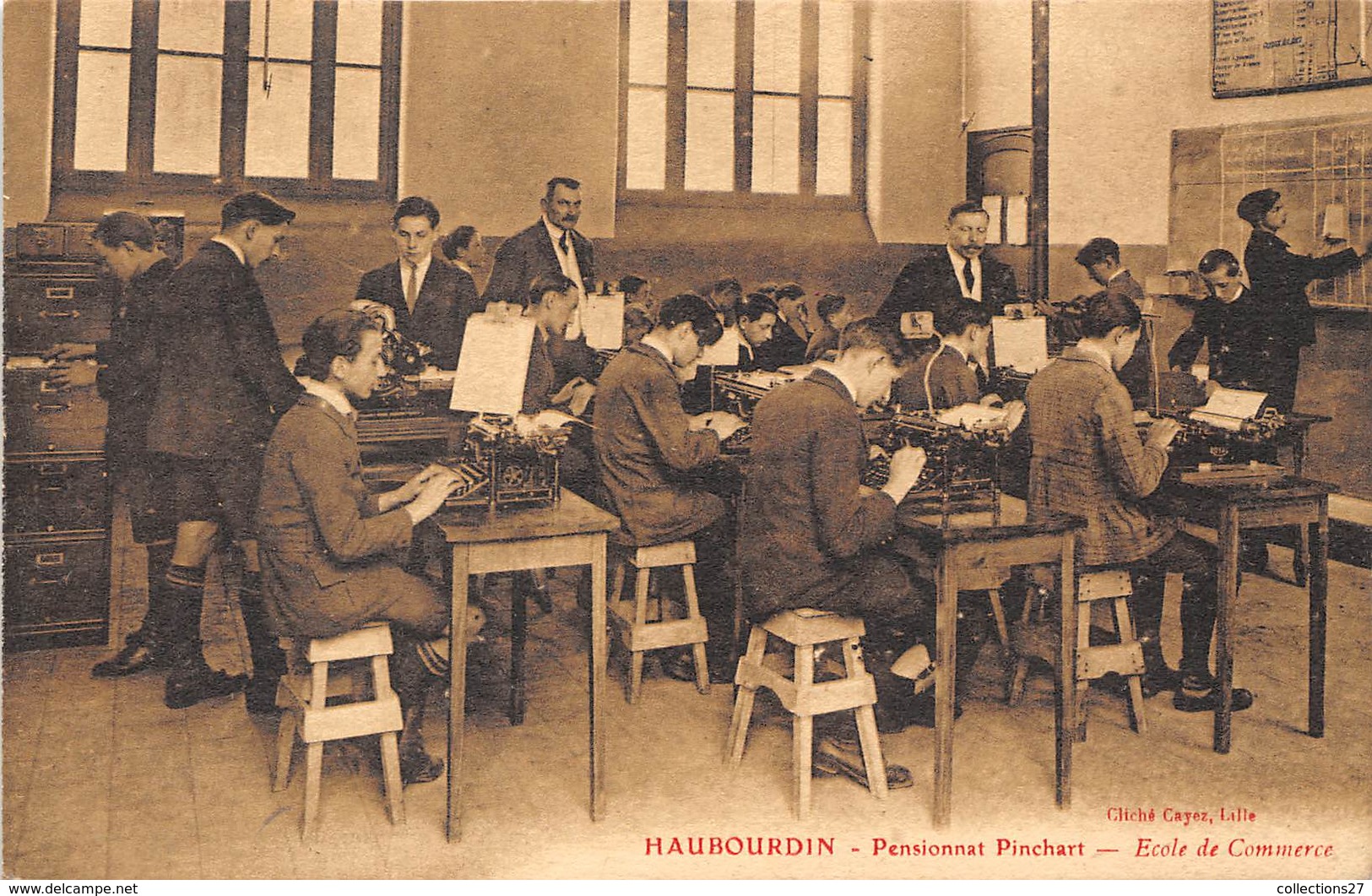 59-HAUBOURDIN- PENSIONNAT PINCHART - ECOLE DE COMMERCE - Haubourdin