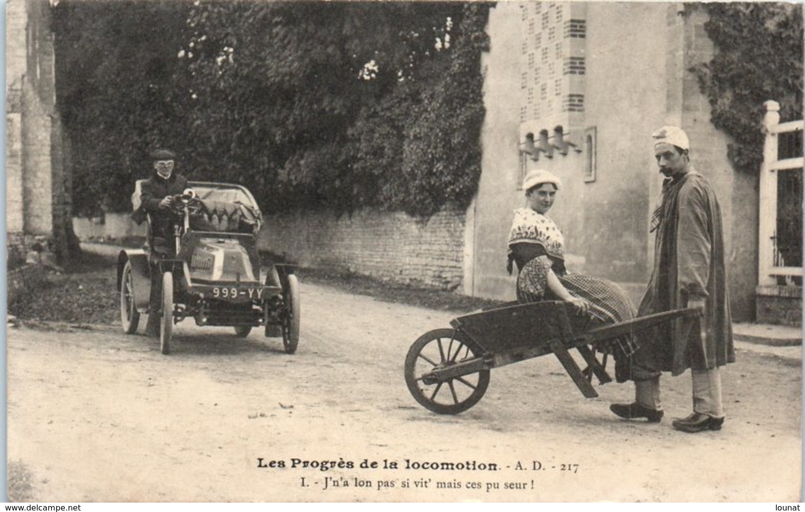 Auto - Les Progrès De La Locomotion - Automobiles - Brouette - Humour - Autres & Non Classés
