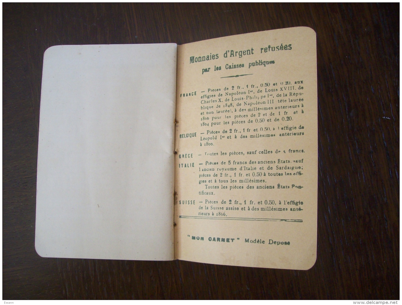 Agenda De 1915 "Mon Carnet" - Small : 1901-20