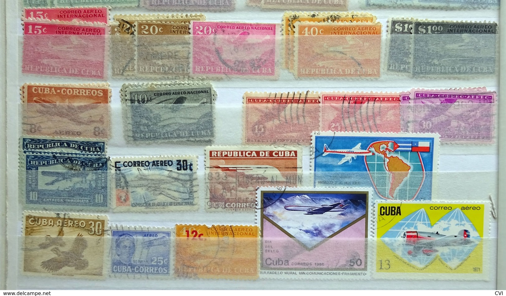 Cuba early to modern in Stockbook, Revenues, Airmail, Animals, Sports, Birds, Flowers, Butterflies, Trains, Thematic.