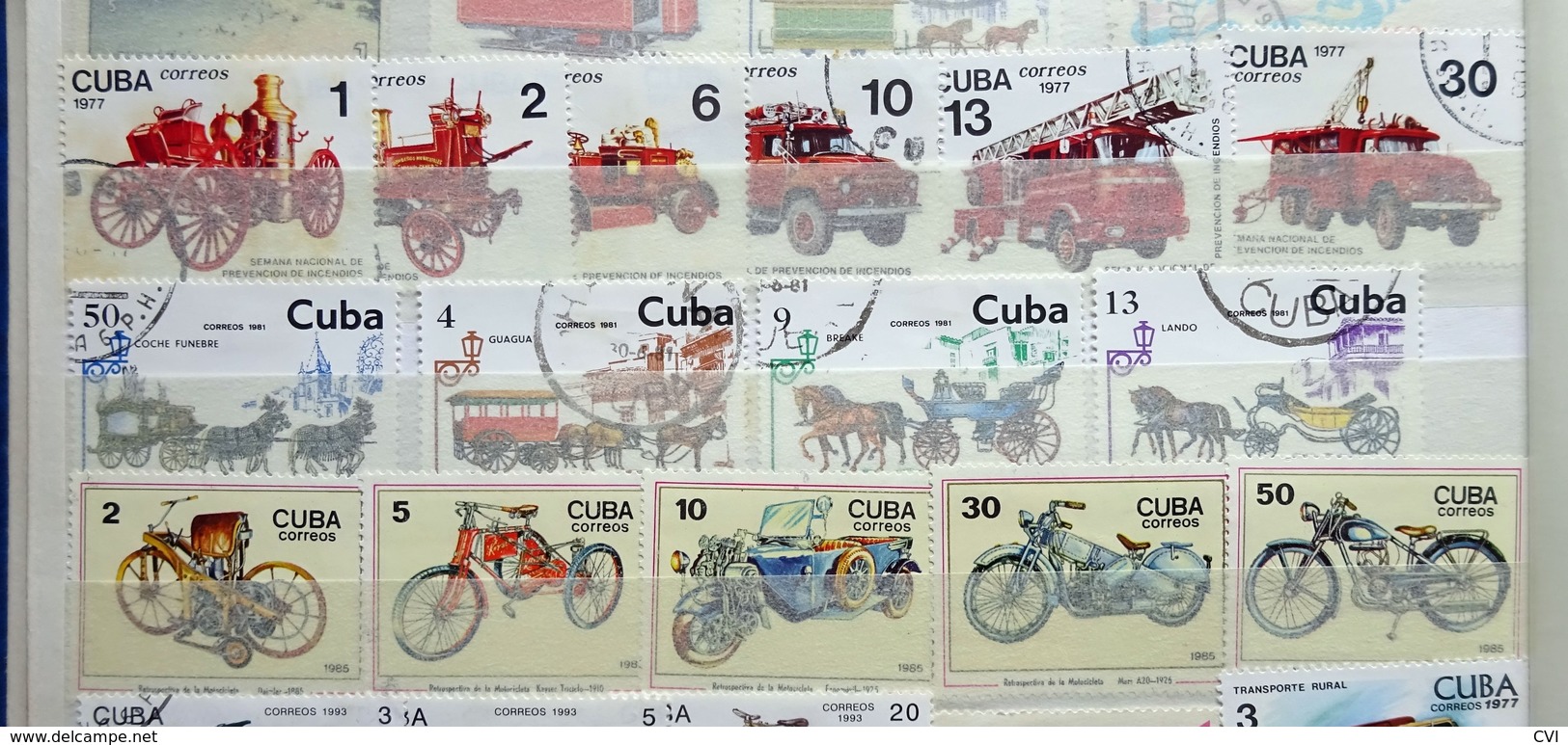 Cuba early to modern in Stockbook, Revenues, Airmail, Animals, Sports, Birds, Flowers, Butterflies, Trains, Thematic.