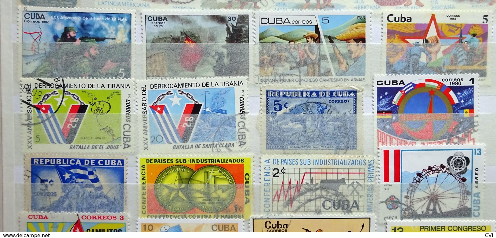 Cuba early to modern in Stockbook, Revenues, Airmail, Animals, Sports, Birds, Flowers, Butterflies, Trains, Thematic.