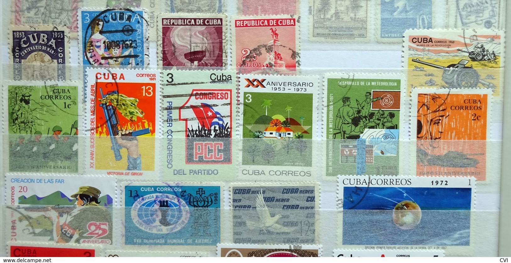 Cuba early to modern in Stockbook, Revenues, Airmail, Animals, Sports, Birds, Flowers, Butterflies, Trains, Thematic.