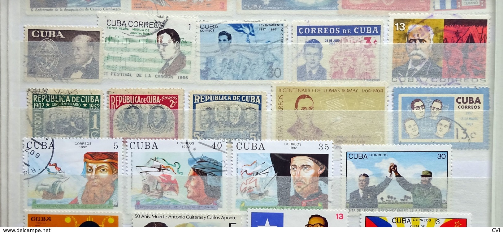 Cuba early to modern in Stockbook, Revenues, Airmail, Animals, Sports, Birds, Flowers, Butterflies, Trains, Thematic.