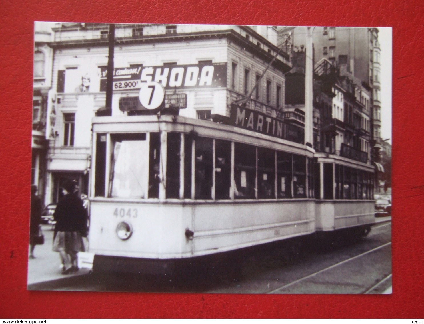 BELGIQUE - BRUXELLES - PHOTO 13.5 X 9.8 - TRAM - TRAMWAY  -  LIGNE  7 - ANNEE 1960... - Public Transport (surface)