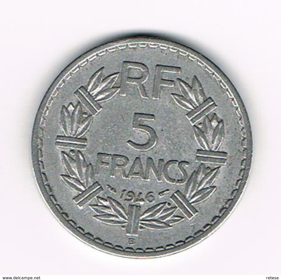 =&  FRANKRIJK 5 FRANCS 1946 B OPEN 9 - Autres & Non Classés