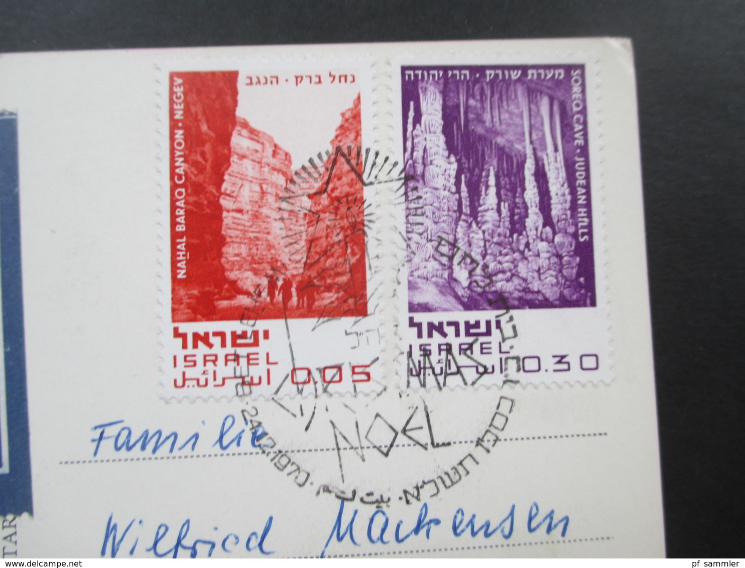 Israel 24.12.1970 Künstlerkarte Jan De Beer.Weihnachten / Noel Sonderstempel Flugpost Air Mail P. Flug 2-581 A - Covers & Documents