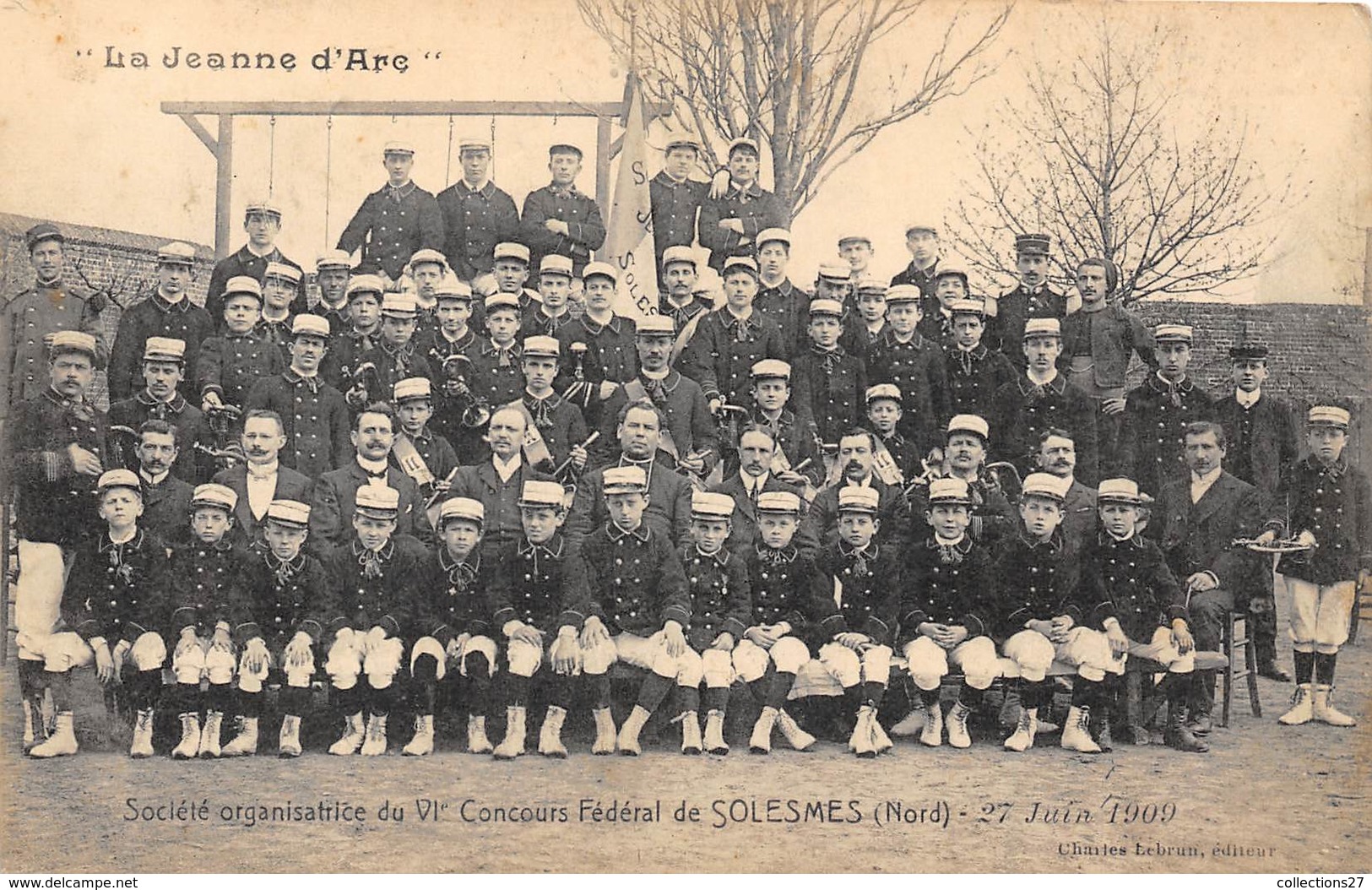 59-SOLESMES- " LA JEANNE D'ARC " STE ORGANISATRICE DU VI E CONCOURS FEDERAL DE SOLESMES 27 JUINB 1909 - Solesmes