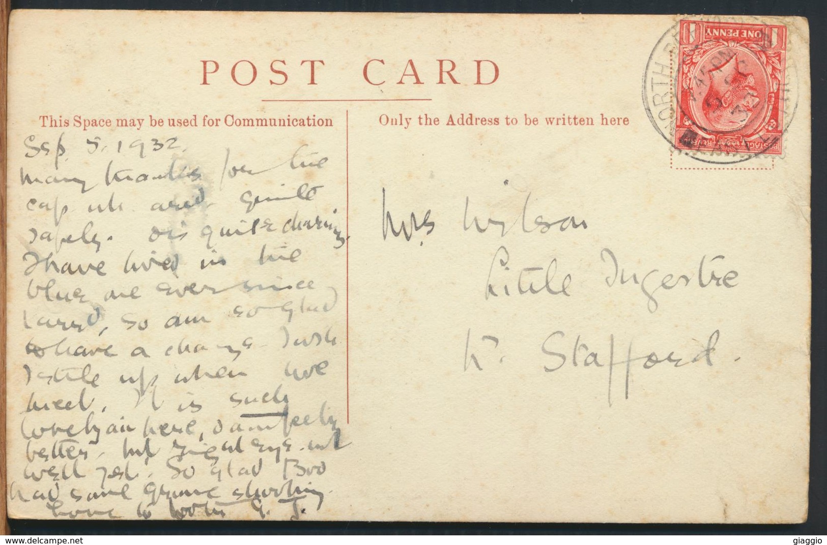 °°° 11822 - SCOTLAND - MARINE HOTEL , NORTH BERWICK - 1932 With Stamps °°° - Berwickshire