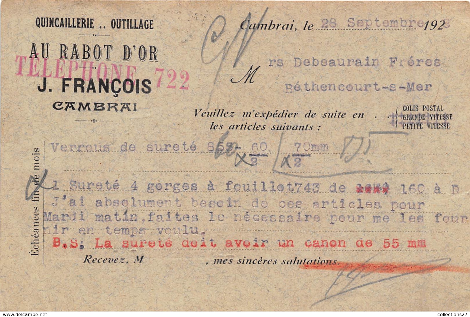 59-CAMBRAI- CORRESPONDANCE - Cambrai