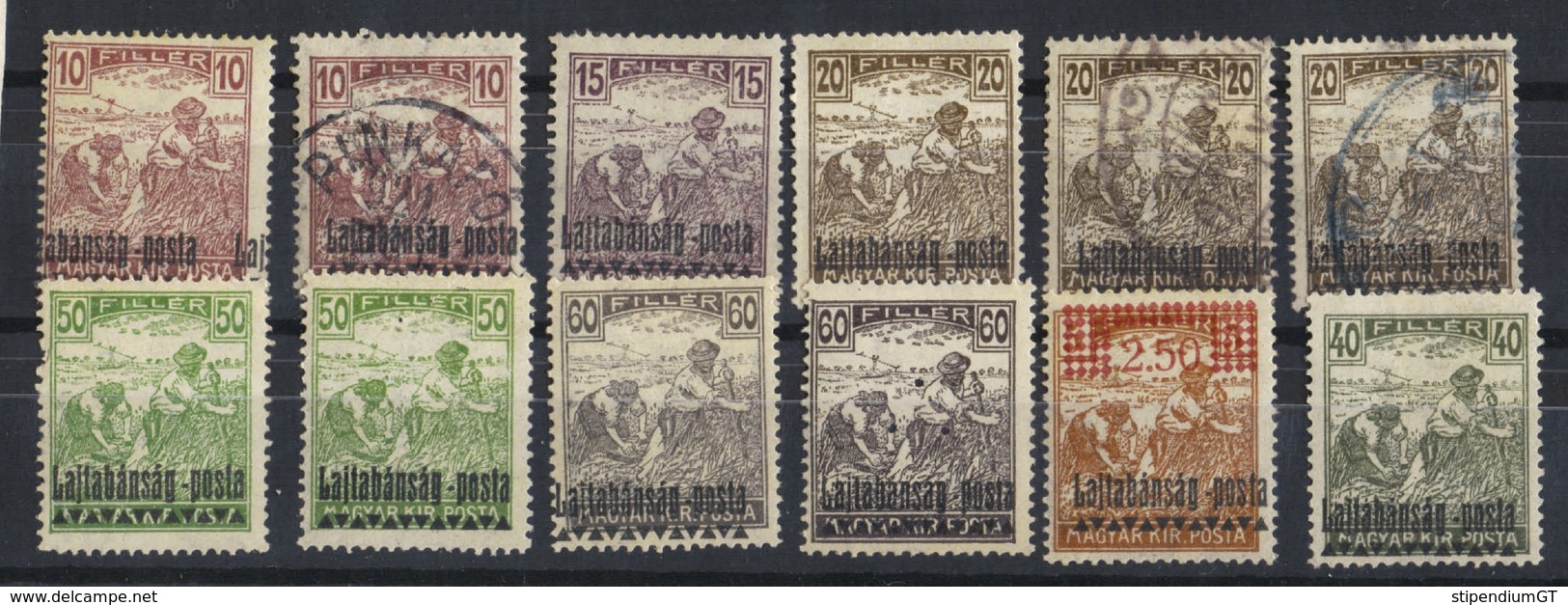 HUNGARY  AUSTRIA 1921 WESTERN HUNGARY 10 Stamps  Overprint "Lajtabánság Posta"MNH +@ - Oblitérés