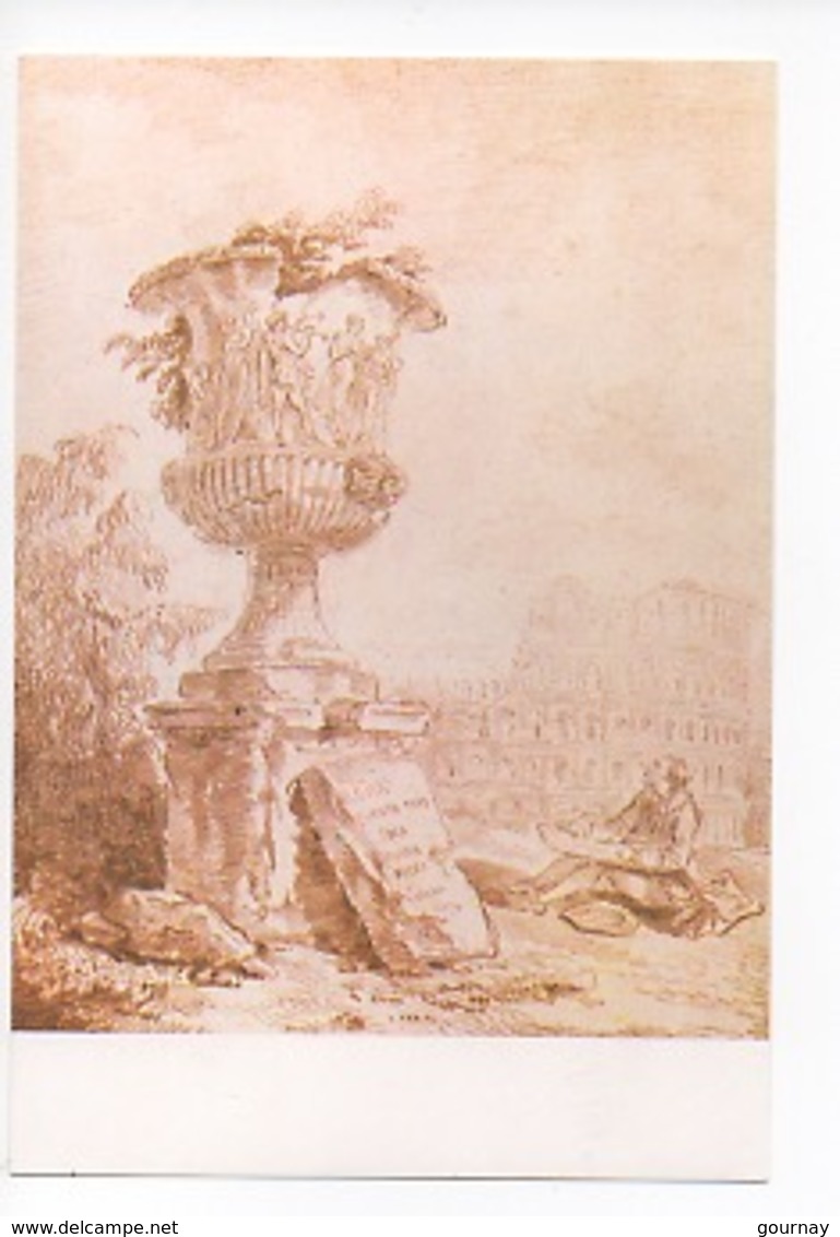 Hubert Robert 1733/1808 Le Dessinateur Aux Environs Du Colisée (musée Valence Cp Vierge) - Robert