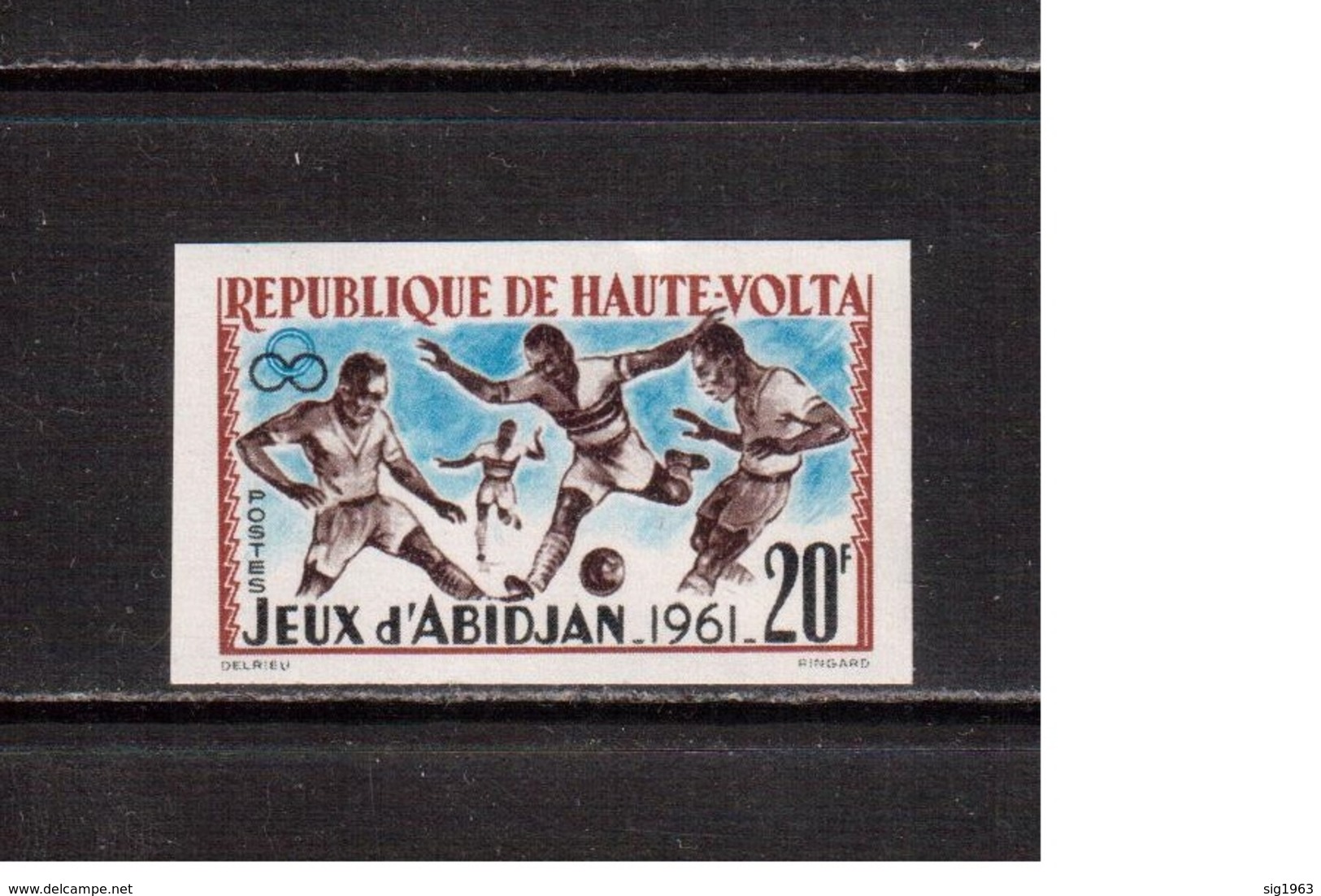 Haute-Volta-1962,(Mi.108B) Imper.,Football, Soccer, Fussball,calcio, MNH - Altri & Non Classificati