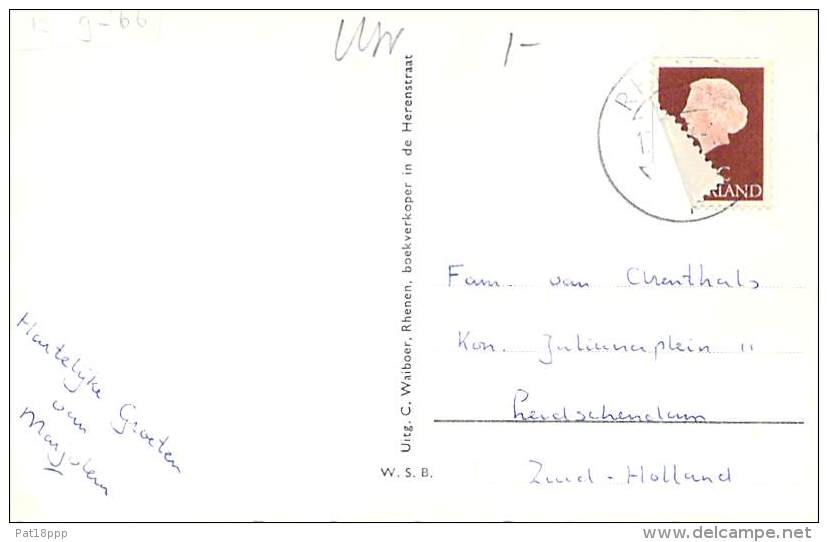 (Veel Van 2 Ansichtkaarten)  NEDERLAND Netherlands ( Utrecht ) Groeten Uit RHENEN - CPSM PF - Pays-Bas - Rhenen