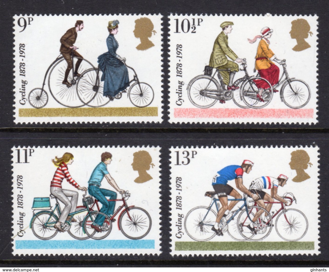 GREAT BRITAIN GB - 1978 CYCLISTS & CYCLING CENTENARY SET (4V) FINE MNH ** SG1067-1070 - Nuevos