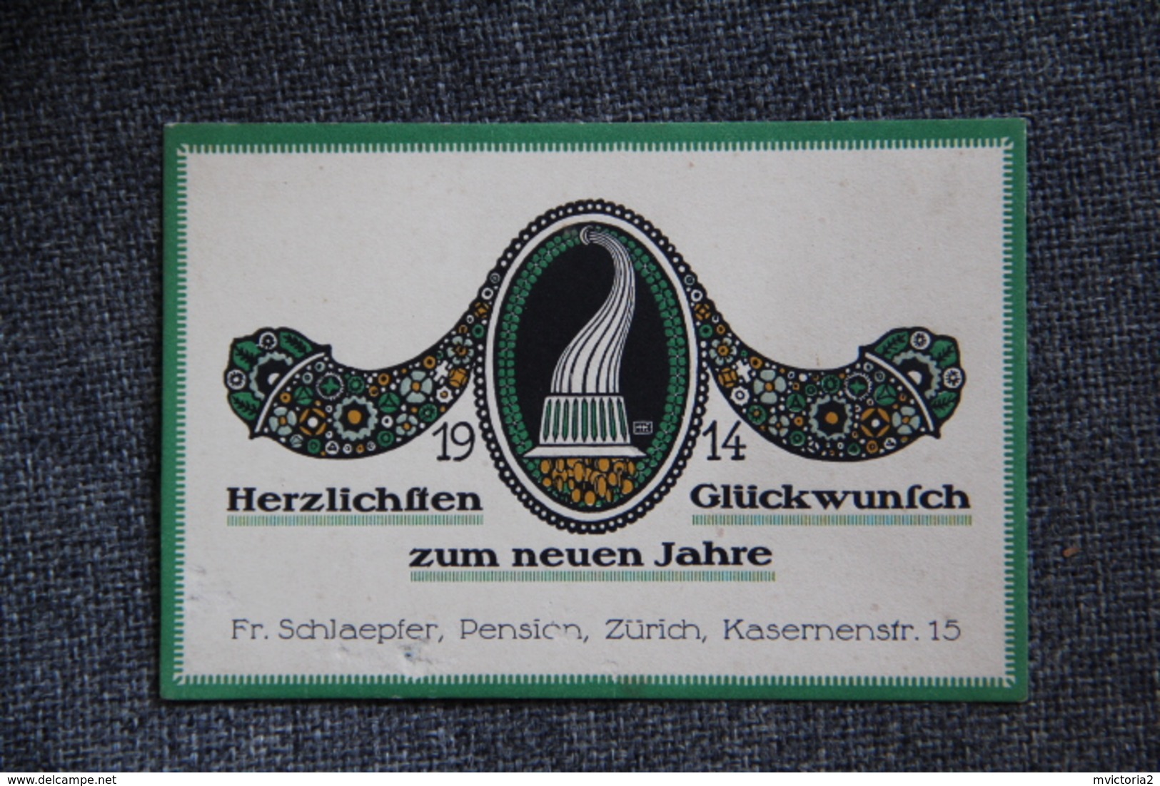 Carte De Visite - 1914 , ZURICH , Fr.SCHLAEPFER, Pension, Kasernenstrasse 15. - Visiting Cards