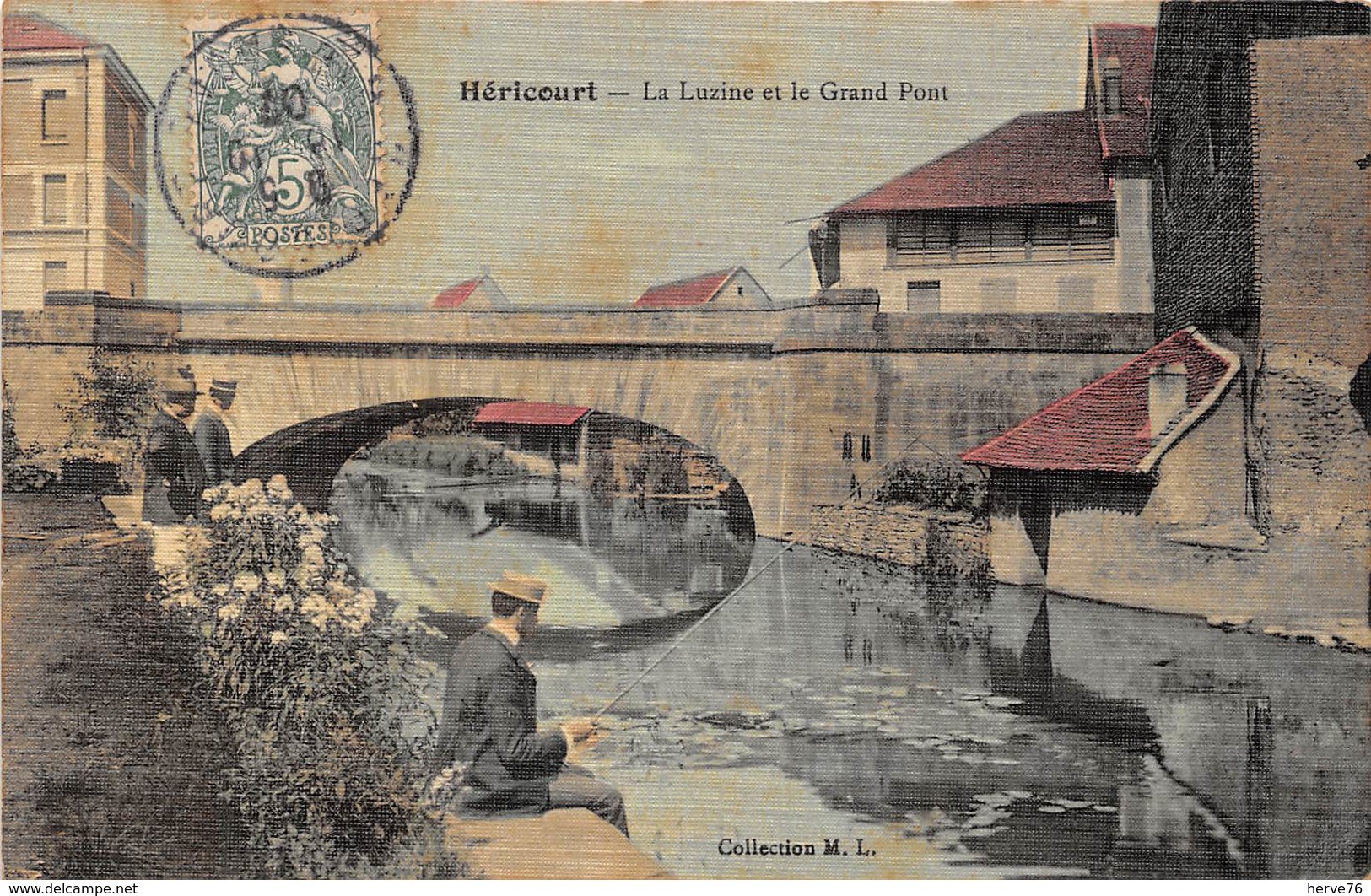 HERICOURT - La Luzine Et Le Grand Pont (carte Toilée) - Altri & Non Classificati