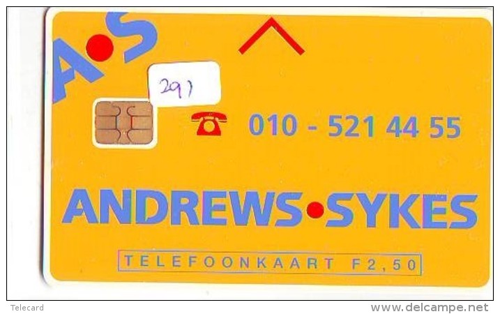 NEDERLAND CHIP TELEFOONKAART CRD-291 * ANDREWS SYKES *   Telecarte A PUCE PAYS-BAS ONGEBRUIKT  MINT - Privé