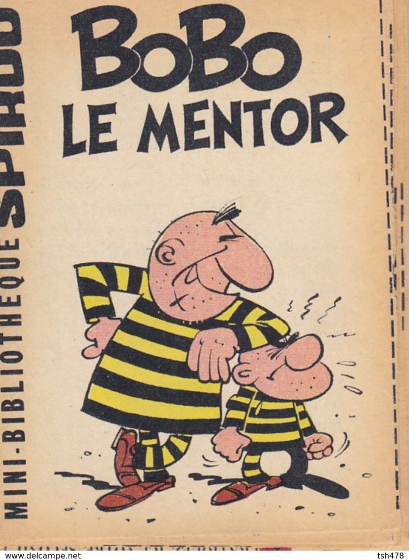 Petit Livret Collection Mini-bibliothèque SPIROU N° 166--BOBO LE MENTOR----mini Récit--voir 2 Scans - Autres & Non Classés