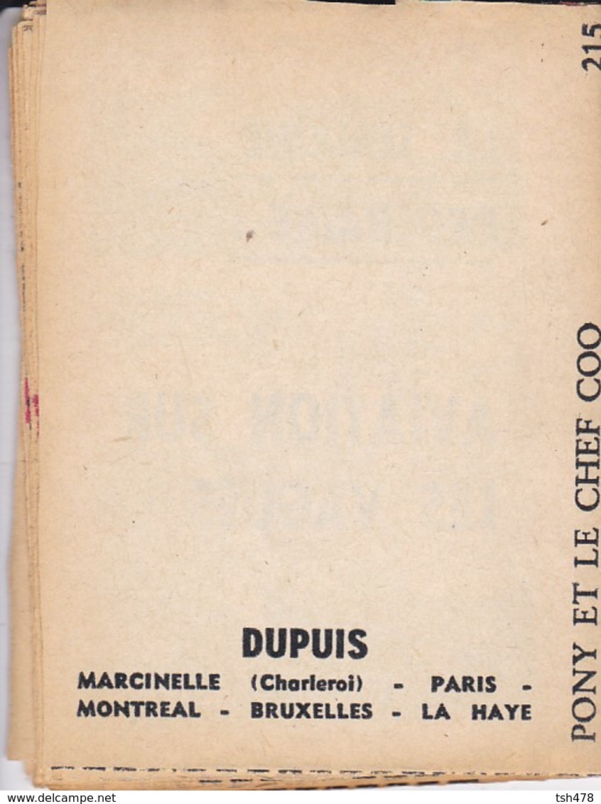 Petit Livret Collection Mini-bibliothèque SPIROU N° 215--PONY ET LE CHEF COQ PAR --DE GIETER--mini Récit--voir 2 Scans - Autres & Non Classés