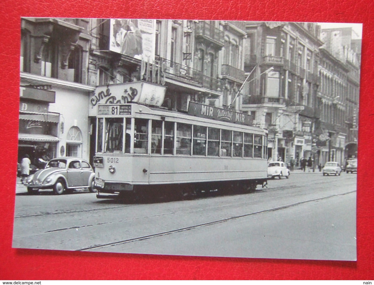 BELGIQUE - BRUXELLES - PHOTO 15 X 10 - TRAM - TRAMWAY  - LIGNE 81 - " CINE PARIS " - - Public Transport (surface)