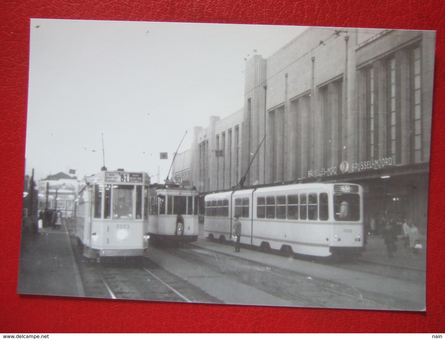 BELGIQUE - BRUXELLES - PHOTO 15 X 10 - TRAM - TRAMWAY  - LIGNE 90 ET 81 - - Transport Urbain En Surface