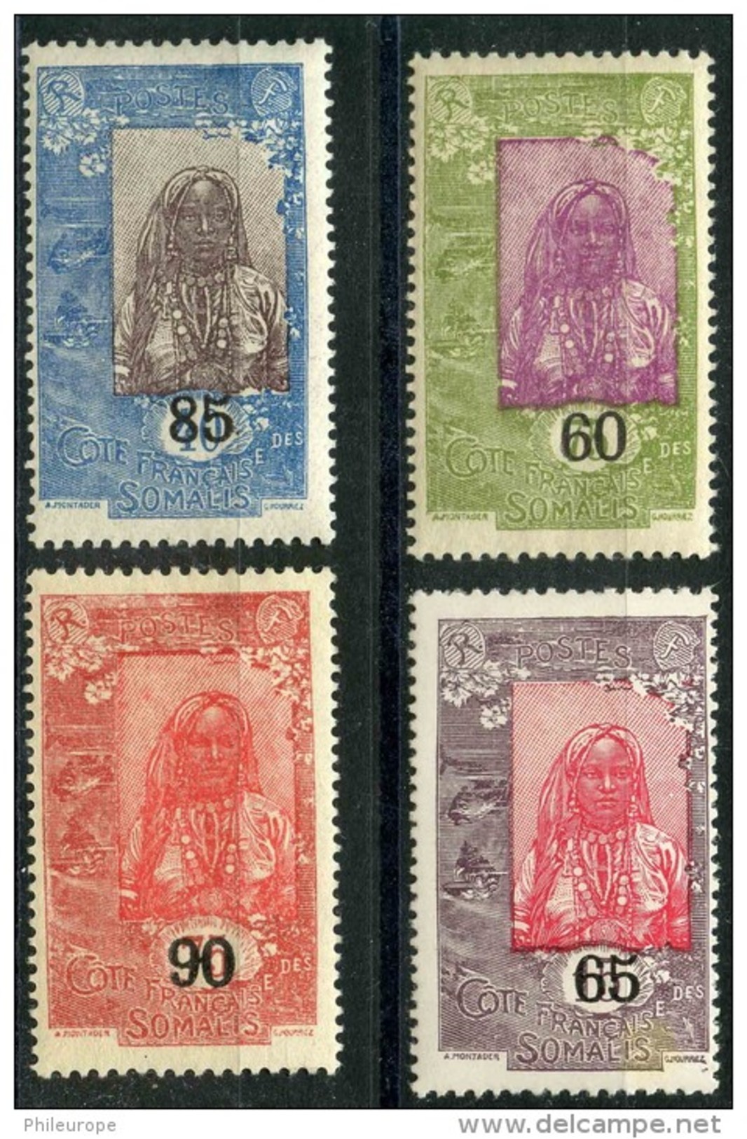 Cote Des Somalis (1922) N 112 à 115 * (charniere) - Autres & Non Classés