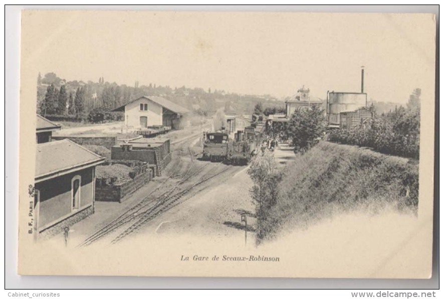 SCEAUX ROBINSON (92 - Hauts De Seine) - LA GARE - Train En Gare - Animée - Carte Précurseur - Gares - Avec Trains