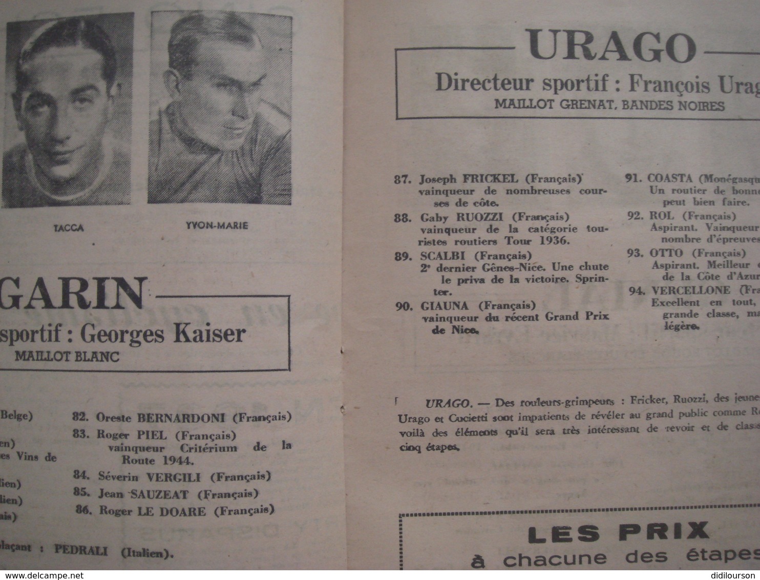 brochure mai 1940 le 8ème Paris Nice