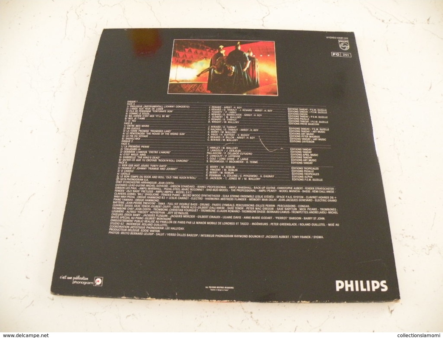 Johnny Hallyday Au Pavillons De Paris - Double Album 1979 (Titres Sur Photos) - Vinyle 33 T - Rock