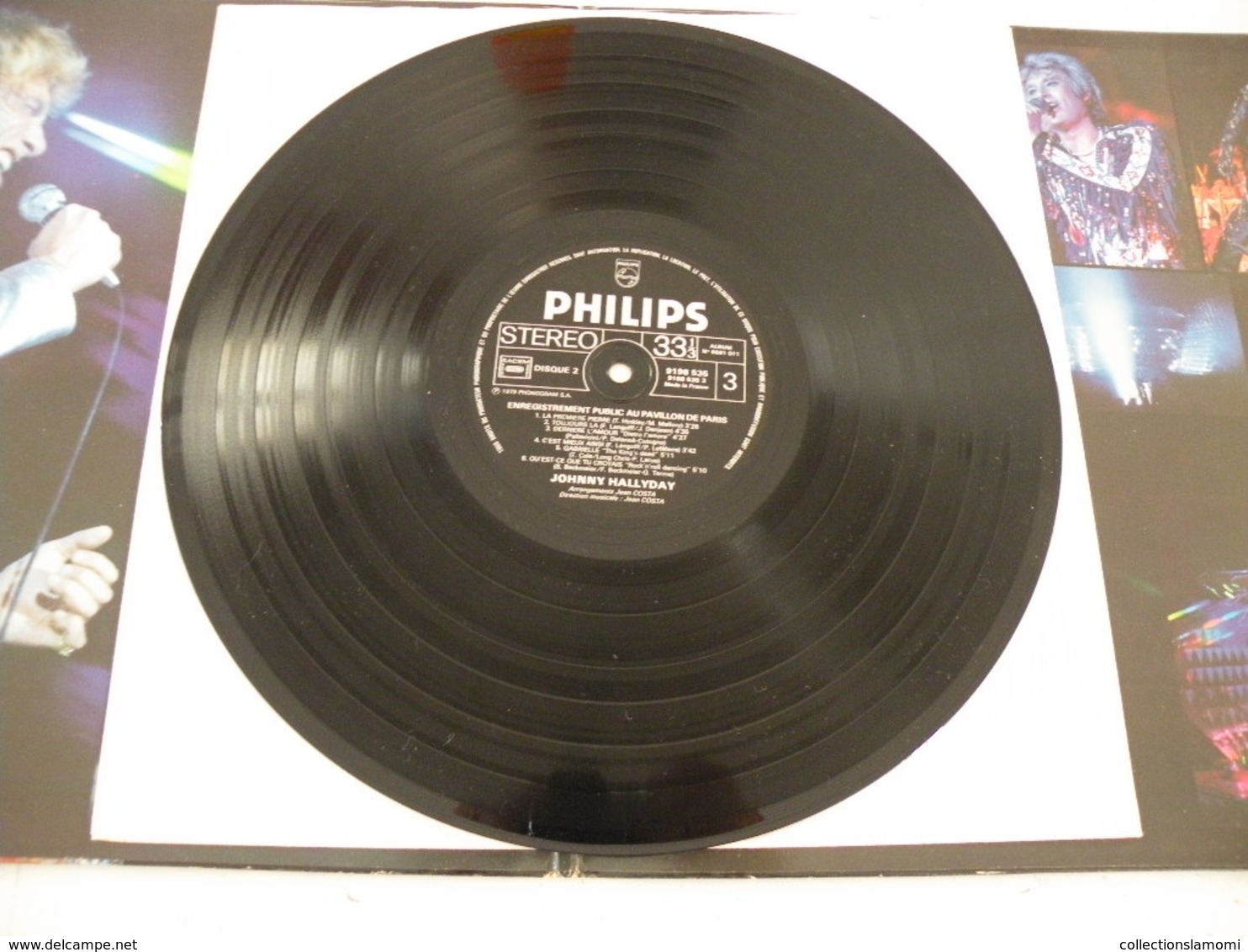 Johnny Hallyday au Pavillons de Paris - Double album 1979 (Titres sur photos) - Vinyle 33 T