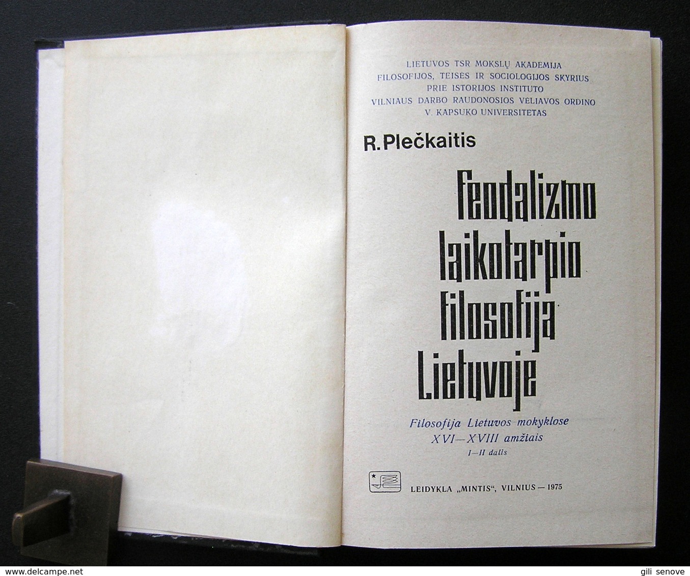 Lithuanian Book / Feodalizmo Laikotarpio Filosofija Lietuvoje 1975 - Culture