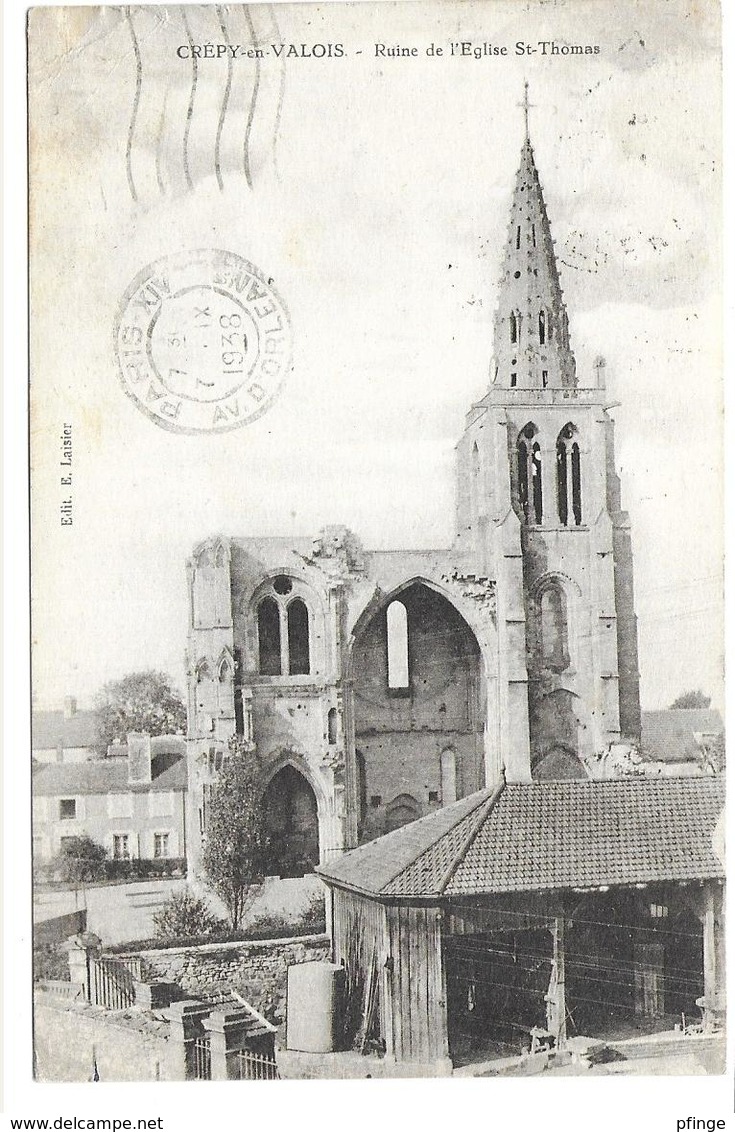 Crepy-en-Valois - église St-Thomas, 1938 - Crepy En Valois