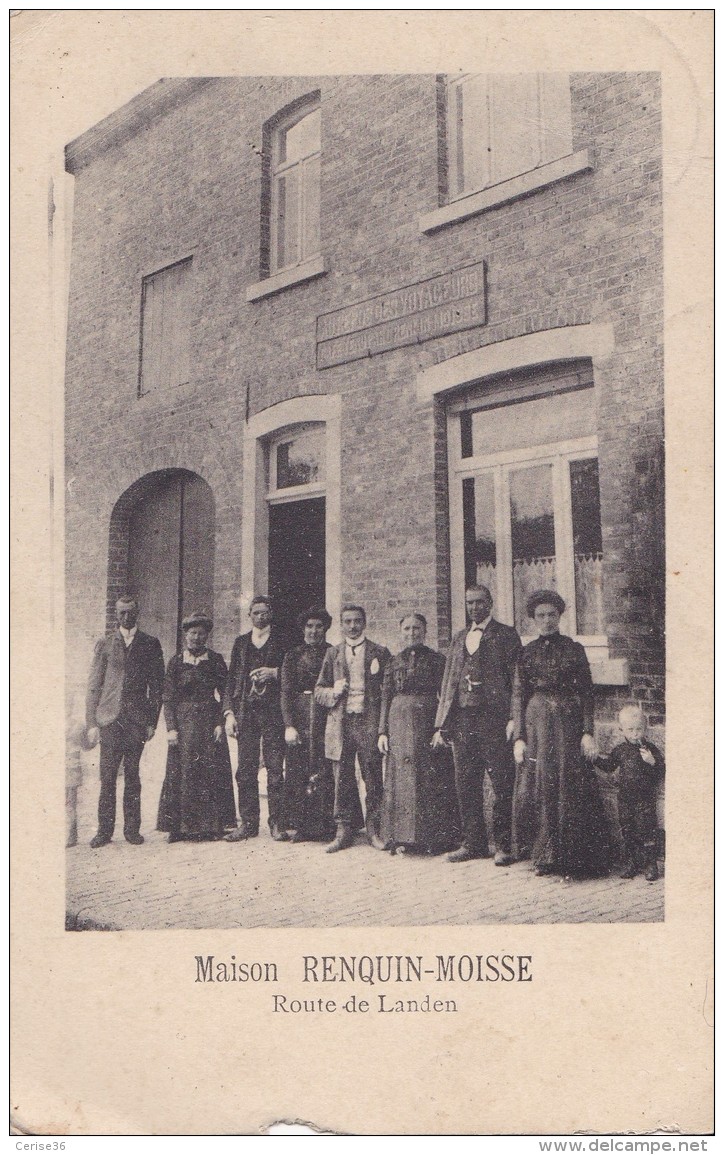 Maison Renquin-Moisse Route De Landen Circulée En 1912 - Landen