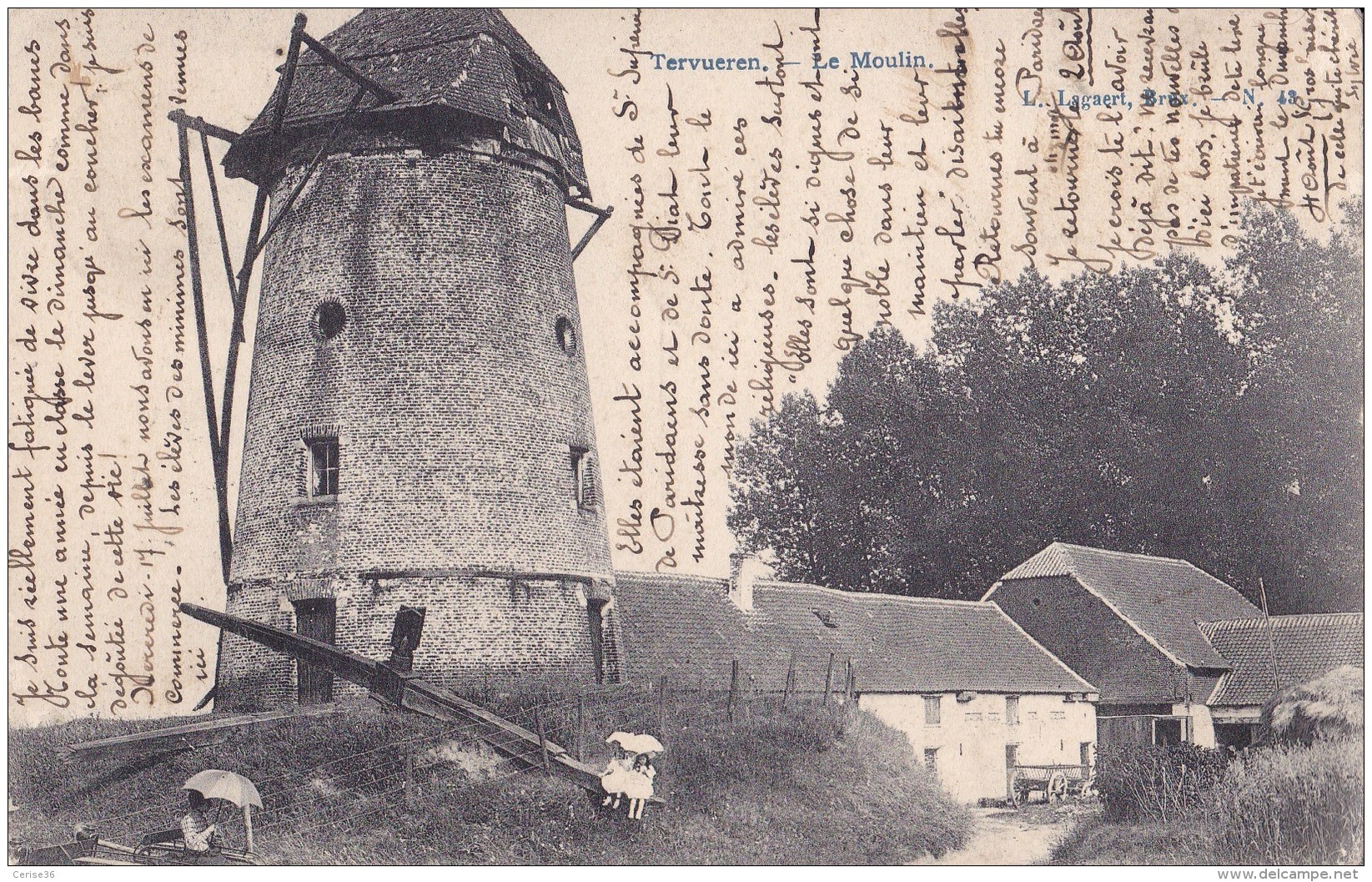 Tervueren Le Moulin Circulée En 1907 - Tervuren