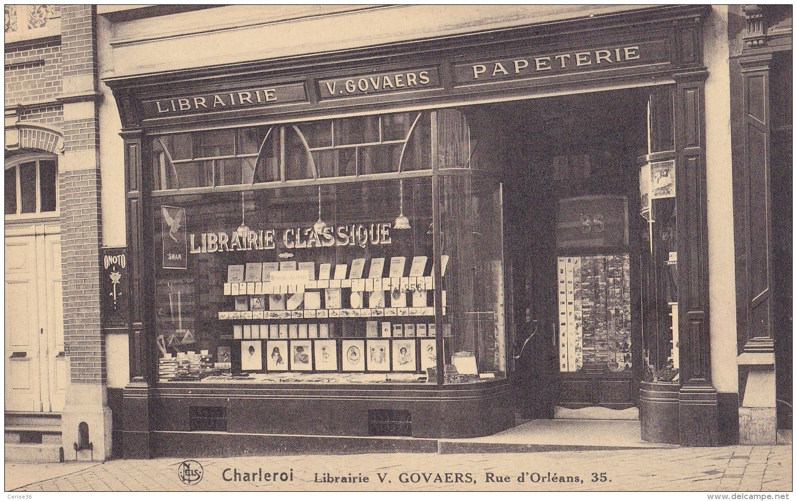 Charleroi Librairie V.Govaers Rue D'Orléans N° 35 - Charleroi