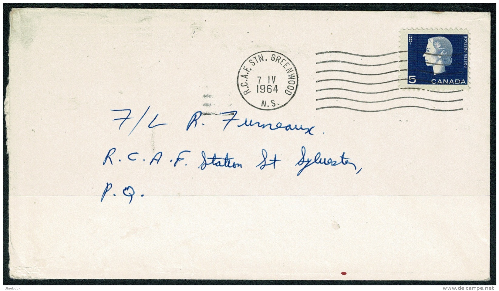 RB 1221 - 1964 Cover - R.C.A.F Station Greenwood Nova Scotia Canada 5c Rate To RCAF P.Q. - Covers & Documents