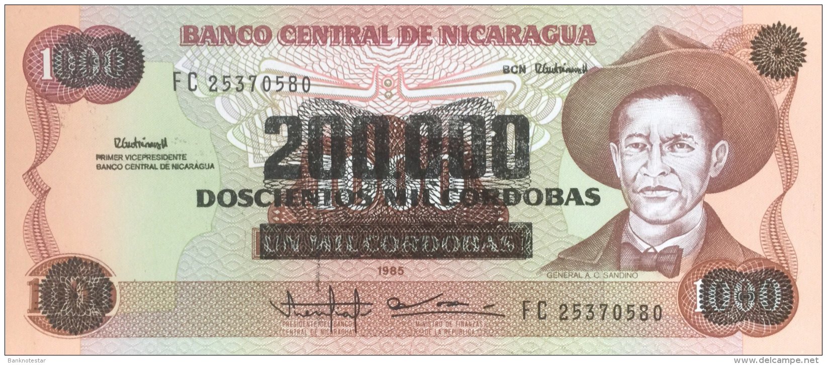 Nicaragua 200.000 Cordobas, P-162 (1990) - UNC - Nicaragua