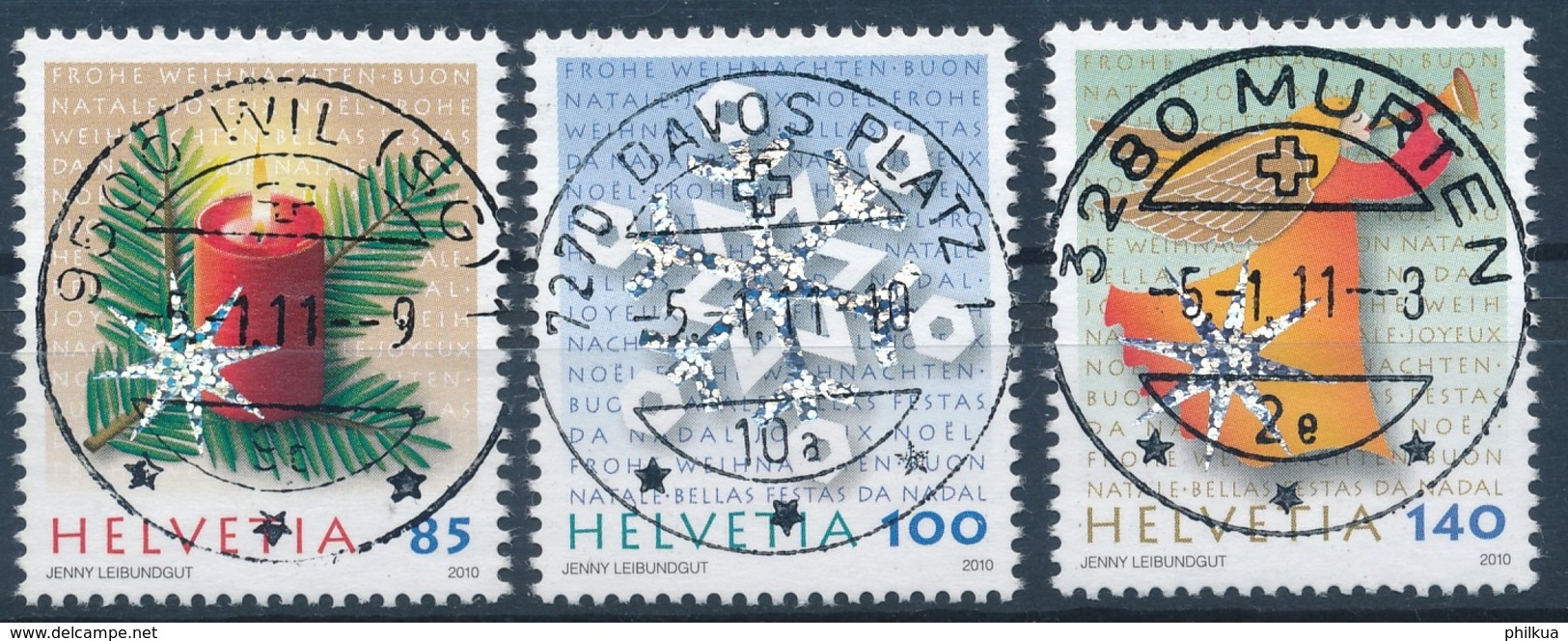 1373-1375 / 2183-2185 Mit Vollstempel DAVOS PALTZ, MURTEN, WIL (SG) - Gebraucht