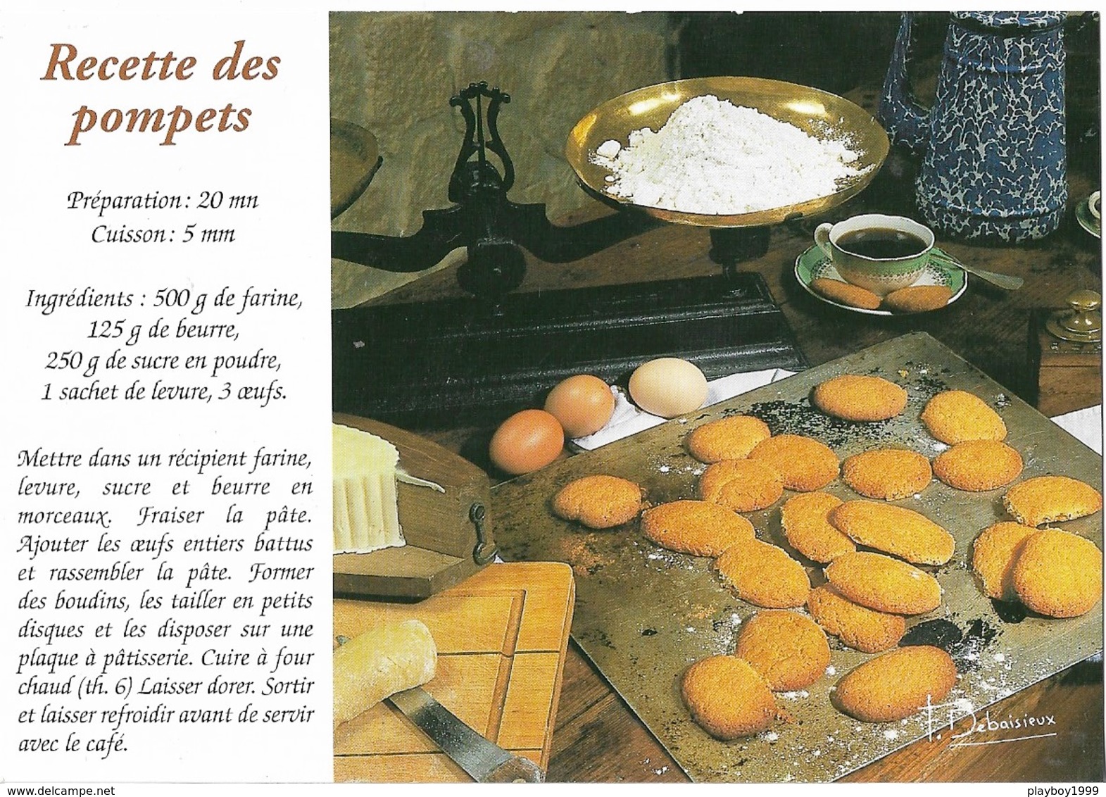Recettes De Cuisine - Recette Des Pompets - Carte Signée /  F.Debaisieux - Cpm - Pas écrite - - Recipes (cooking)