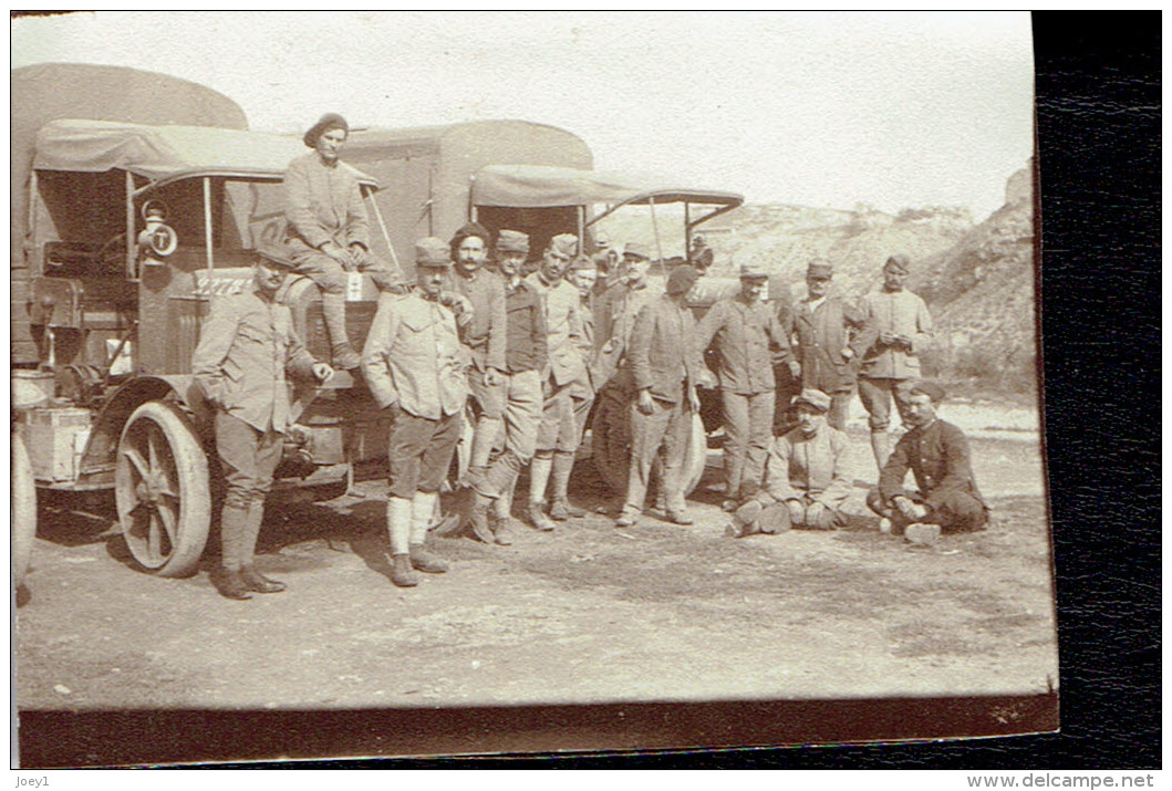 Photo Originale Première Guerre Mondiale à Salonique Format 6/9 - Guerra, Militares