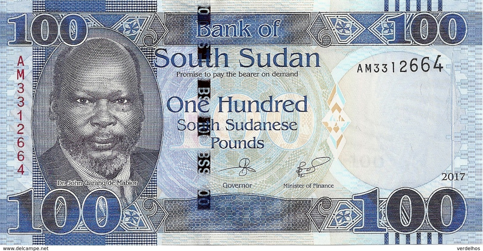 SOUDAN SOUTH 100 POUNDS 2017 UNC P New - Soudan