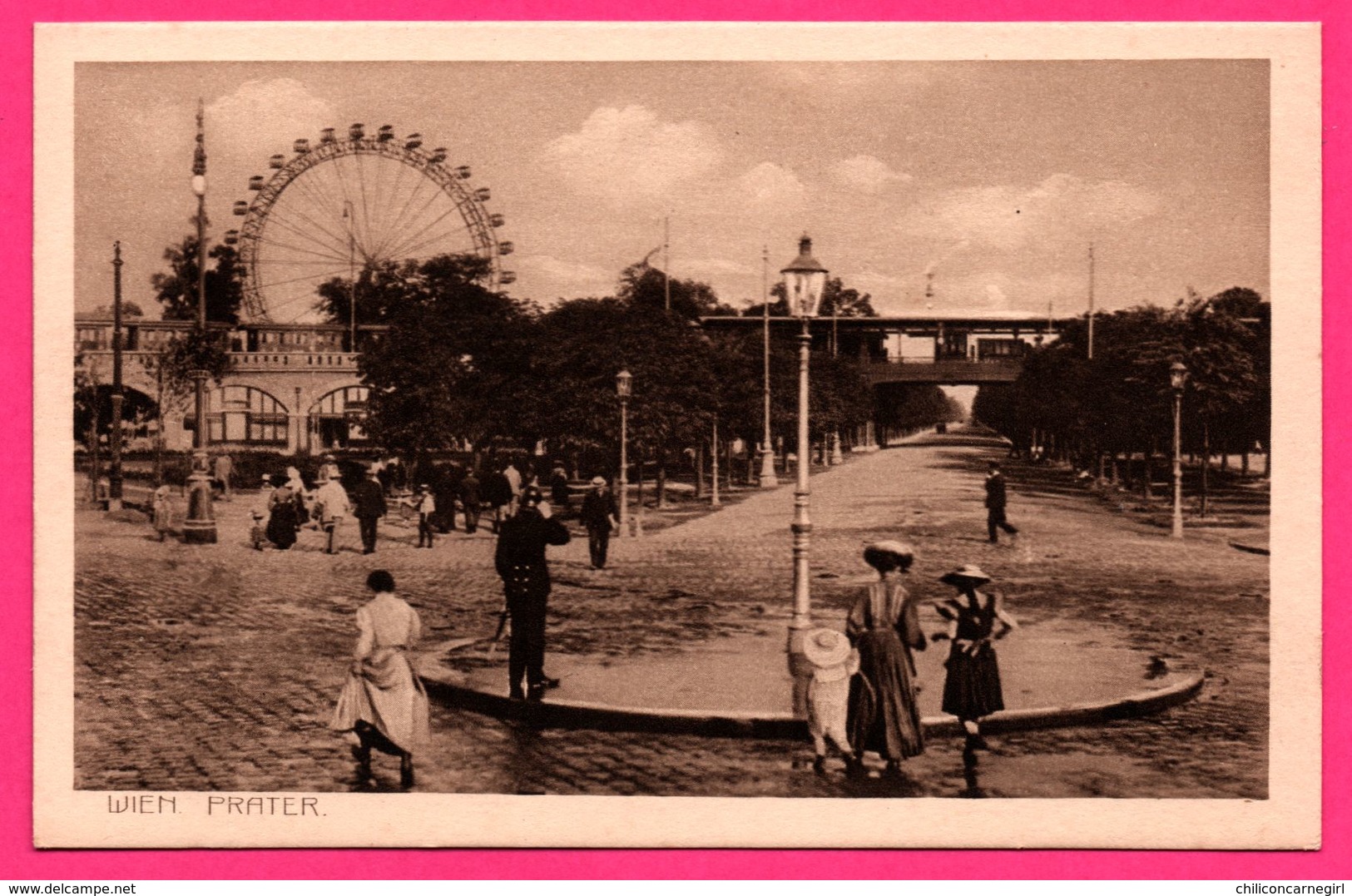 Wien - Prater - Grande Roue - Fête Foraine - Lampadaire - Policier - Animée - B.K.W.I. 851-16 - Prater