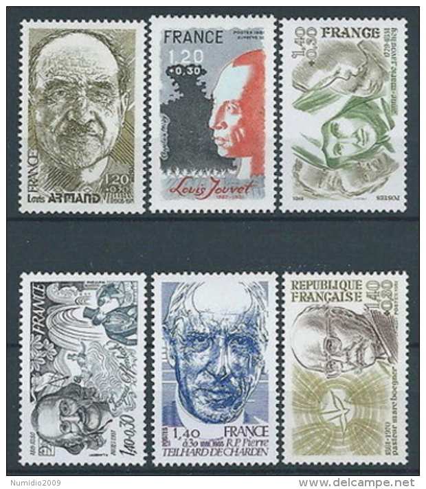 1981 FRANCIA PERSONAGGI CELEBRI MNH ** - FR857 - Unused Stamps