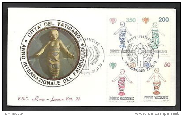 1979 VATICANO FDC ANNO DEL FANCIULLO - 4 - FDC