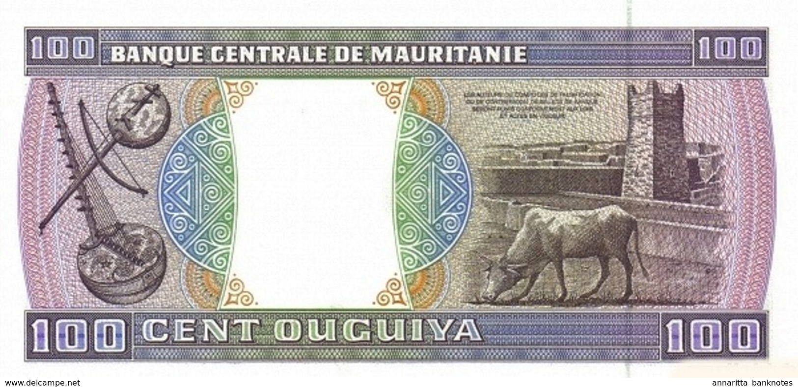 MAURITANIA 100 OUGUIYA 1999 P-4j UNC  [MR104j] - Mauritania